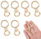 6 Stück Metall Karabiner SchlüSselanhäNger Gold Drehbare Karabinerhaken Mit Drehgelenk Goldene Schlüsselring Clip Für DIY Handtasche Keychain Basteln Geldbeutel Rucksack Zubehör