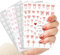 8 Sheets Cute Bow Nail Stickers, 3D Embossed Ribbon Nail Stickers Y2K Heart Cross Star Nail Decals Bowknot Sticker for Nail Design Women Nail Decor Accessories