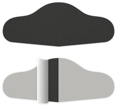 Fersenloch Schutz und Reparatur (HEEL HOLE PREVENTER von Trainer Armour) Patches zum Einkleben. Verhindert und repariert Löcher an der Ferse. Für Sneaker und Schuhe mit Mesh-Gewebe. (Schwarz, 2 Stk.)