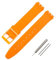 AXTGBHL Bracelet en Silicone Montre for Femme Accessoires Boucle 16mm adapté for Bracelet de Montre Swatch SFK360 SFK361 SFK397 SVUB100 SVOW100 Bracelet de Montre(Orange)