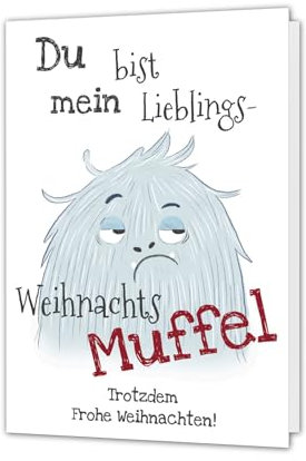 PICTALOO lustige Weihnachtskarte Weihnachtsmuffel - witzige Karte Weihnachten DIN A6 mit Umschlag, Weihnachtsgrüße für alle Anti Weihnachten Freunde, nimm die hektischen Feiertage mit Humor