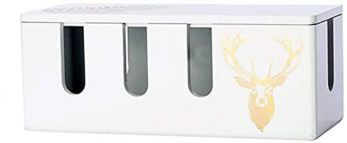 Cable Box, Wooden Box Storage Cable, Electrical Outlet Cover, Used To Store and Hide Extension Cords and Cables, Wire Sorting for Home Office