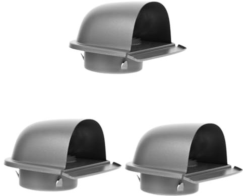 Hemobllo 3stücke Edelstahl Lüftungsgitter Mit Regenhaube Wasserdichtes Abluftventil Für Badezimmer Küche Und Mehr Einfache Installation Hochwertiges Design Für Außenwände