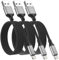 USB A auf Lightning Kabel 1m, [3 Pack, MFi Zertifiziert] USB iPhone Ladekabel Schnellladekabel Nylon Geflochten Datenkabel für Apple iPhone 14 13 12 11 X 8 7 6 Plus SE iPad, Black
