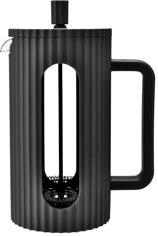 Café Olé Ciao 3 Cup Cafetière, Stainless Steel Gauze, French Press, Black