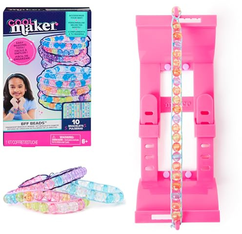 Cool MAKER, BFF Beads Friendship Bracelet Making Kit, 230 Beads for Bracelets, Makes 10, Arts and Crafts Kit, Kids Toys for Girls Ages 6 and up
