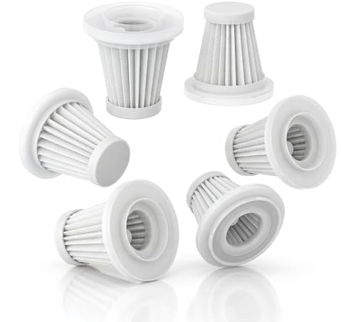6 filtros de repuesto Hepa, lavables para aspiradora de filtro Hepa | Filtro de repuesto para mini aspiradora de mano inalámbrica, para aspiradora de mano Antifnuo, aspiradora de mano para coche