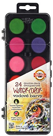 Koh-I-Noor Double Deck Aquarelle schwarz, Mehrfarbig