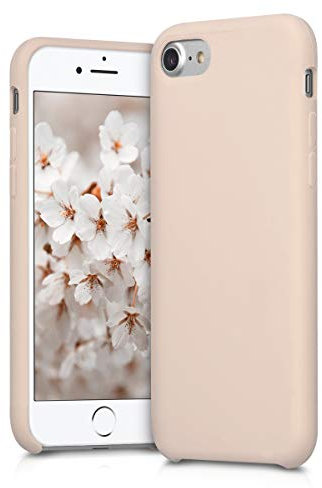 kwmobile Cover per Apple iPhone SE (2020/2022) / 8/7 Custodia - Back Case per Smartphone in Silicone TPU - Protezione Gommata - oro rosa matt
