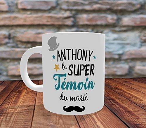 Mug Super Témoin à personnaliser - Idée Cadeau témoin