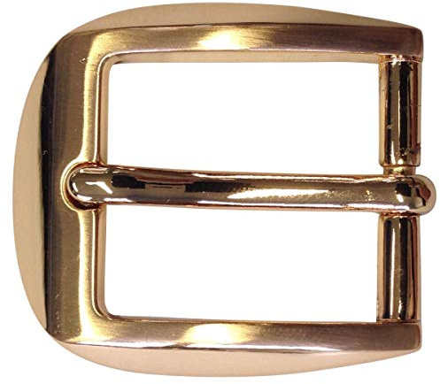 Brazil Lederwaren Gürtelschnalle 2,5 cm | Buckle Wechselschließe Gürtelschließe 25mm Massiv | Dorn-Schließe | Wechselgürtel bis zu 2.5cm | Roségold
