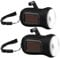 PEARL Kurbeltaschenlampe: 2er-Set Dynamo-Akku-Taschenlampe mit Solarpanel, 3 LEDs, 0,4 W, 20 lm (Taschenlampe zum Aufziehen, Kurbeltaschenlampe Solar, Schlüsselanhänger)