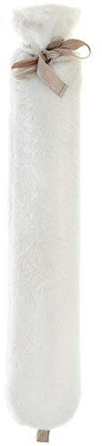 Aroma Home So Long White Plush Faux Fur 2 Litre Long Hot Water Bottle