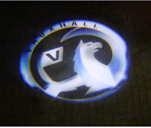 Gabriel 2Pcs Wireless Universal Car Projection LED Projector Door Shadow Light Welcome Light Laser Emblem Logo Lamps Kit No Drilling Required(fit Vau-x-hall-03)