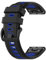AWADUO 26mm Zweifarbig Ersatz Silikon Handgelenk Armbänder Band für Garmin Fenix 6X Pro/6X /Fenix 5X/5X Puls/Descent Mk1(Silikon Schwarz + Blau)