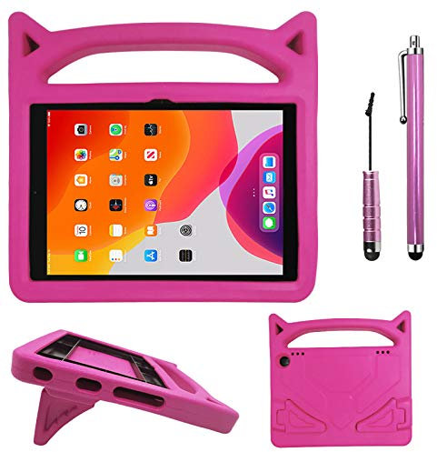SourceTon Schutzhülle für Fire HD 8, HD 8 Plus (10. Generation, 2020), mit Universal-Eingabestift, leicht, stoßfest, mit Griff, inkl. Eingabestift, Pink