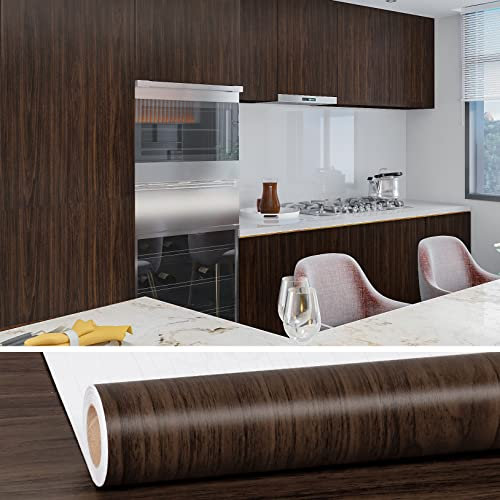 VEELIKE Klebefolie Holzoptik 40cm×900cm Holz Tapete Selbstklebend Folie Holz braun Vintage Schrankaufkleber Schlafzimmer Möbelfolie Wasserfest Holztapete Wandtapete für Küche Deko Badezimmermöbel