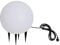 Trango 1er Set 200W IP65 Gartenkugel 20cm Durchmesser in Weiß matt *SNOW* inkl. ca. 5 Meter IP44Kabel mit 1x E27 Fassung, Kugelleuchte, Gartenleuchte, Leuchtkugel, Außenleuchte ohne Leuchtmittel