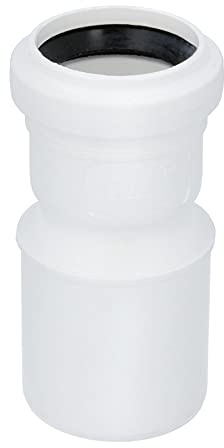 HT Übergangsrohr Ø DN 50/40 mm Weiß | PP Lang Reduzierung Muffe HT Reduktion Rohrreduzierung Reduzierstück | Kanalrohrsystem Abwasserrohr Heißwasser/Chemische Beständigkeit | Abwasser Installation