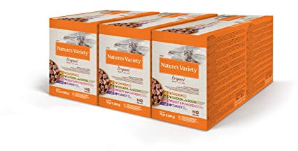 Nature's Variety Original No Grain - Multipack de patés para Gatos Adultos - 3 Multipacks de 12 x 70 g - Total 2,52 kg