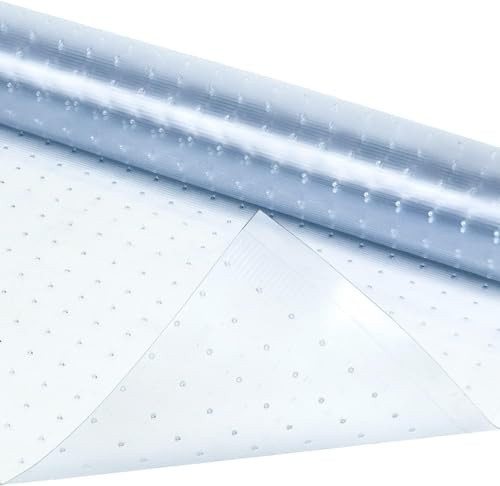 Carpet Protector Heavy Duty Clear Plastic Floor Mat Guard Protector Sheet Home Office Hallway Kitchen Runner Clear Vinyl (20FT Long X 27 Width)