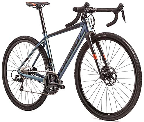 Airtracks 28 Zoll Herren Gravel Bike STERRATO 5.0 Fahrrad mit 2 x 9 Gang SORA RD-R3000-18 Gang- UD Carbon Gabel - UD Carbon Gabel - 52cm (Körpergröße 162-177cm)