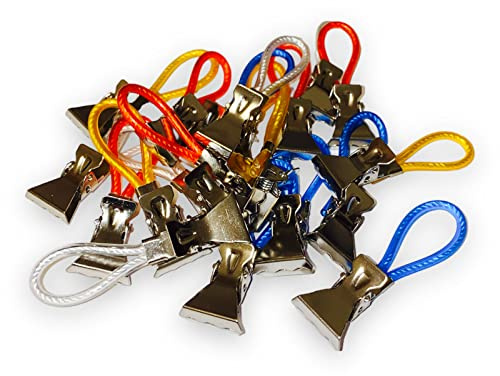 all-around24 50 x Aufhänger für Handtücher, Handtuchclips, Haken, Schlaufen, Set, Clips, Topflappen, Geschirrtücher, Klammern, Klips (50 Stück)