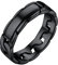 FOCALOOK Ehering Partnerring für Frauen Ring 4mm breit Schwarz Panzerkette Design Verlobungsring Antragsring Trauring Damen Modeschmuck für Valentinstag Größe 59 (18.8)