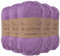 Utopia Crafts Re-Cotton - Filato per maglieria, 5 pezzi, 100 g, viola