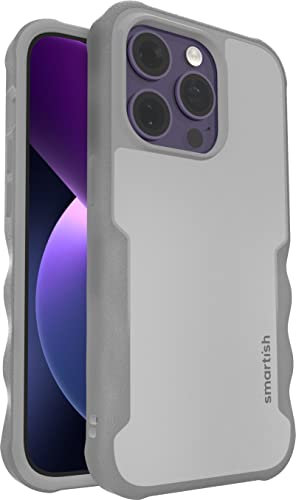 Smartish iPhone 14 Pro Protective Case - Gripzilla Compatible with MagSafe [Rugged + Tough] Armored Slim Cover with Drop Protection - Gray Area