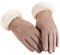 Winterhandschuhe für Damen Winter Handschuhe Wildleder Handschuhe Warme Anti Slip Winddicht Dicke Lammfell Winterhandschuhe Warm Plüschhandschuhe Kaschmir Lederhandschuhe
