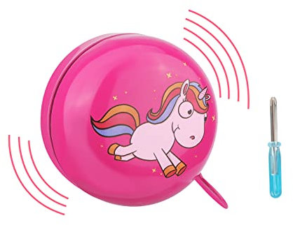 Unicorn Campanello per Bicicletta Bici Bambino Campanelli per Bici da Bambino Accessorio Bicicletta con Suono Forte e Chiaro Campanello Bici per Bicicletta Unisex con Mini Cacciavite a Croce,rosa