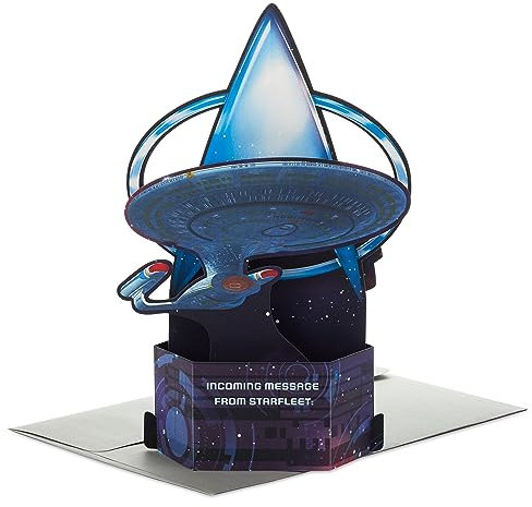 Hallmark Paper Wonder Star Trek Pop Up Karte (Nachricht von Sternenflotte) für Geburtstage, Glückwünsche, Abschlussfeiern