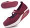Git-up Damen Walking Schuhe mit Klettverschluss Atmungsaktives Vermascht Krankenschwester Schuhe Leichtes Memory Schaum Luftkissen Sneaker, Pailletten-Rot 36