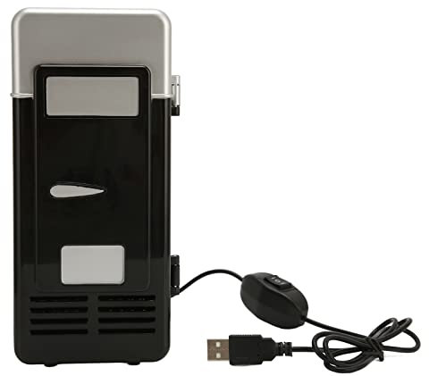 WOOXGEHM Réfrigérateur USB, Petit Réfrigérateur USB Portable À Refroidissement Isolé, Réfrigération À Semi Conducteur À Faible Décibel À Économie D'Énergie pour Voiture(Noir)