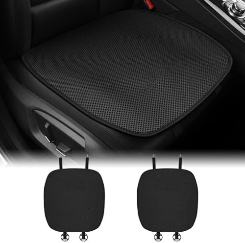 KUNGKIC für BMW 1 3 5 Serie X5 X6 F15 F16 F40 F30 G20 F10 G30 X1 F48 X3 G01 G05 Mesh Auto Sitzbezug Set Atmungsaktiv Kühlung Vordersitz Schutzabdeckungen Innenbereich Zubehör 2Stück Schwarz