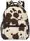 PartyUnix Leichter, lässiger Studentenrucksack – multifunktionaler Rucksack für Schule, Arbeit, 20 x 29 x 39 cm, Kuhfell-Druck, Schwarz , One size