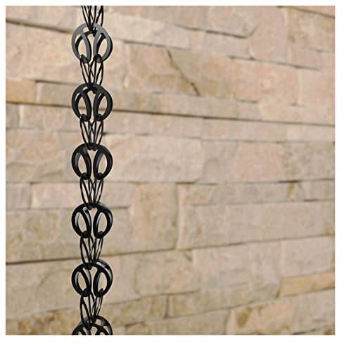 Regenkette aus Metall, Regenketten für Fallrohre, Tempelbauernhof, Regenkette, Wasserführungskette, Regenkette, japanische Villa, Aluminiumlegierung, Dekoration für Garten, Hof, Regenwassernutzung (Fa