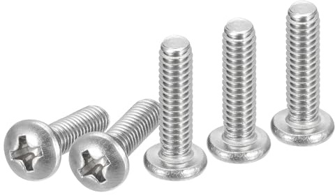 DTGN 100 Pièces #8-32X5/8 Vis à Tête Cylindrique Kit de Vis Et Boulons | En Acier Inoxydable 304, Phillips Drive, Filetage UNC Complet, Finition Brillante