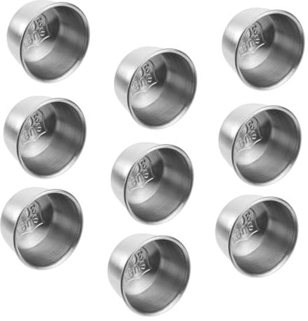IMIKEYA 9 Pcs Appetizer Plates Soup Tureen Stainless Steel Dipping Bowls Hot Pot Dipping Bowls Dipping Paste Jam Sauce Plates Stianless Steel Food Sauce Dish Flavor Dish Black Pepper Metal