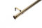 Lister Cartwright 28mm Antique Brass Adjustable Telescopic Extendable Metal Curtain Pole Set with Stopper Finial Voile Easy fit to Outdoor, Bedroom, Living Room (120-210 cm)
