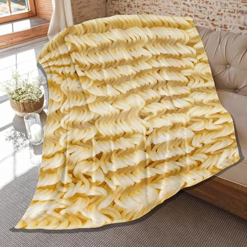 Kuscheldecke 220x240 Instant-Nudeln Decke, Snack Fleecedecke Flauschig, Flanell Warm Decken, Sofadecke Wohndecke Weiche Sofa üBerwurfdecke, Winterdecke Erwachsene Blanket Fuer Schlafzimmer deko