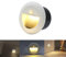 FWoche Wandeinbauleuchte mit Bewegungsmelder 3000K, 1.5W rund Treppenleuchte IP65 65mm(Nicht die Standardgröße 60mm) Wandleuchte aussen Flurlampe Sensor mit Dose Aluminium, 230V, weiss