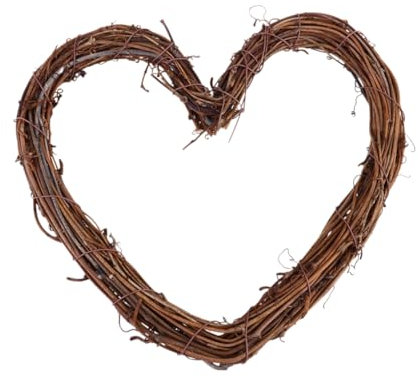 Alipis Rattan Herz Dekoration Hängendes Ornament Aus Weiden Für Weihnachten Hochzeiten Und Partys Einzigartiger Rustikaler Look Für Festliche Anlässe
