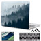 Mektron Case for 13.5 Microsoft Surface Laptop 5/4/3 with Metal Palm Rest Model 1951/1868, 2019/2021/2022 Release Plastic Hard Shell Cover with Screen Protector + Keyboard Cover, Misty Forest C132