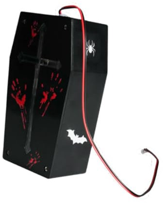 perfeclan Halloween Sound Transducer Scream Box Lautsprecher Sound Player Noise Maker Stimme Aktiviert mit LED Lichter für Garten Geschenk Innen