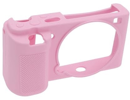 eMagTech ZVE10 Camera Silicone Case Digital Camera Silicone Protective Cover Camera Protective Case Compatible with Sony ZVE10 ZV-E10 Camera, Pink