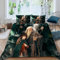 LORDOS Bettwäsche 135x200cm 100% Baumwolle 3-teiliges Bettwäsche-Set - Der Herr der Ringe Bettbezug + 2 Kissenbezug 80x80 cm