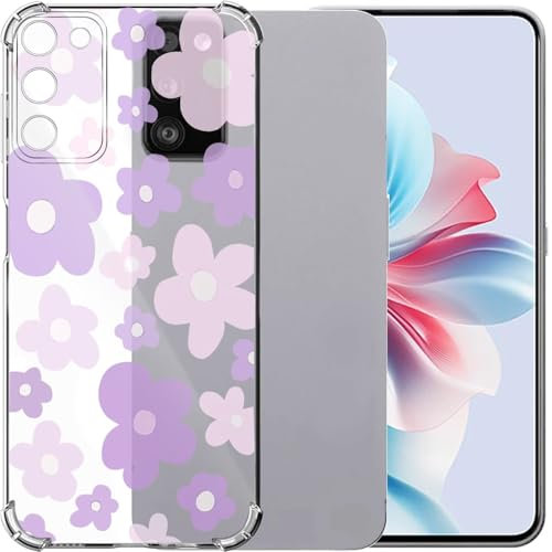 HAOFUGUI Blume Handyhülle für Samsung Galaxy A41 Blume Transparent Hülle, Mädchen Blume Design Case, Mode Ultra Dünn Transparent Schutzhülle Stoßfest TPU Bumper Clear Case-SJ503