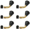 6Stk PVR70 Tubeless Ventil,Roller Ventil Set Messing,90 Grad Reifen Ventil,Reifenventile Winkelventil Roller,Autoventil,Gewinkelt Scooter Moped Snap-in Eckventil für Motorrad,Autos,Motorroller,Fahrrad